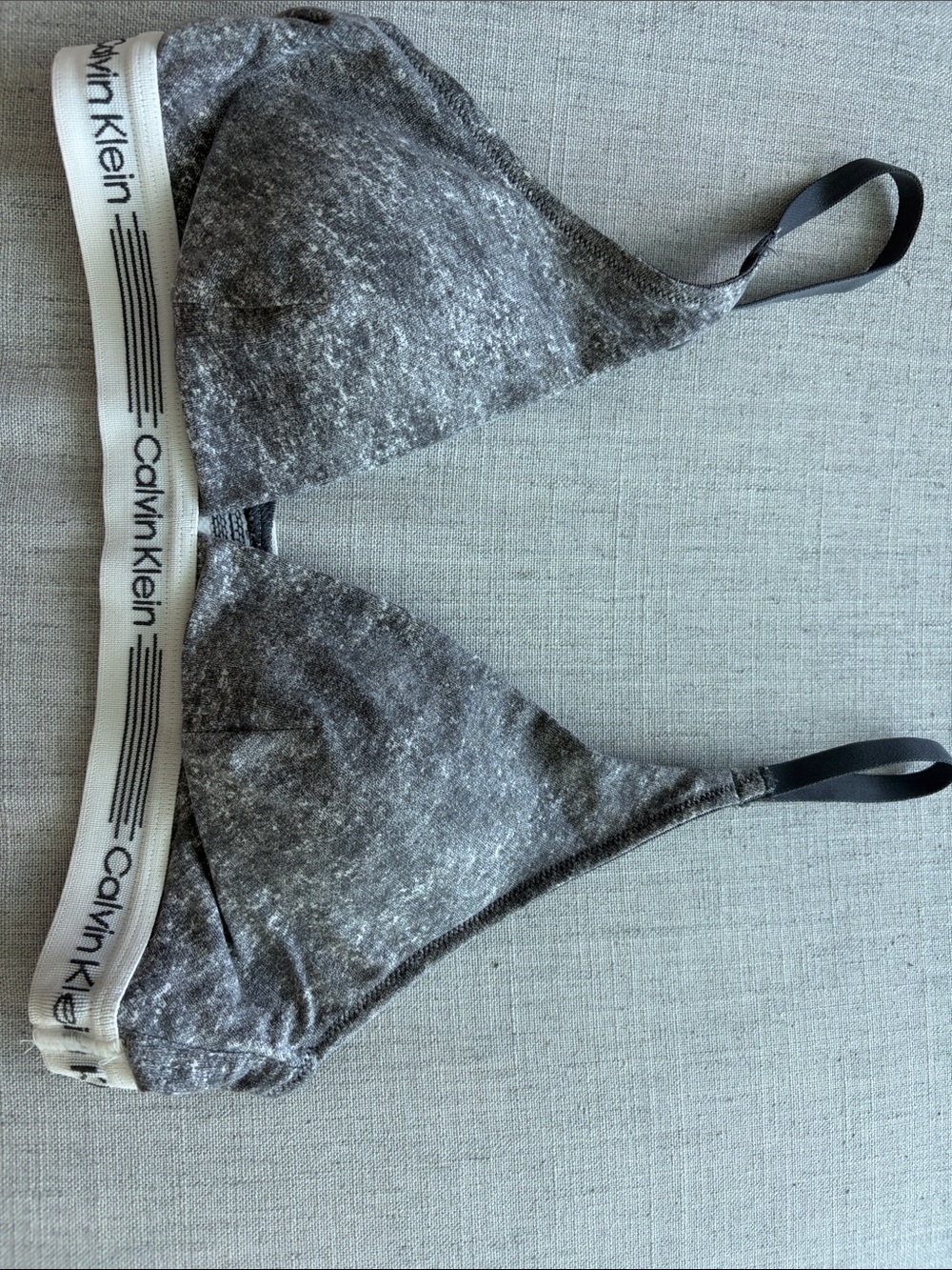 Calvin Klein Heather Gray Wireless Triangle Bralette